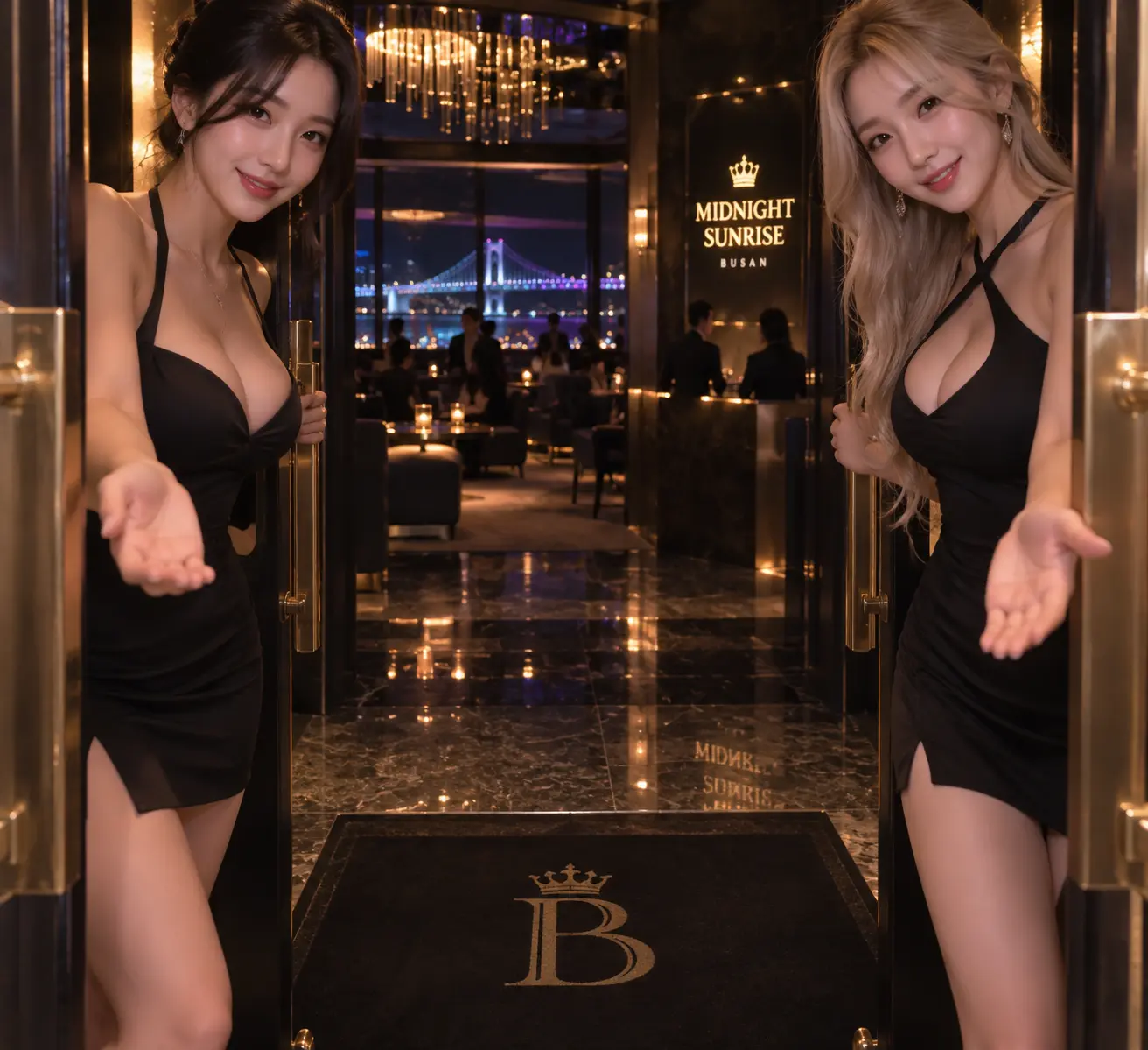 Private door escort and welcoming at Midnight Sunrise Busan
